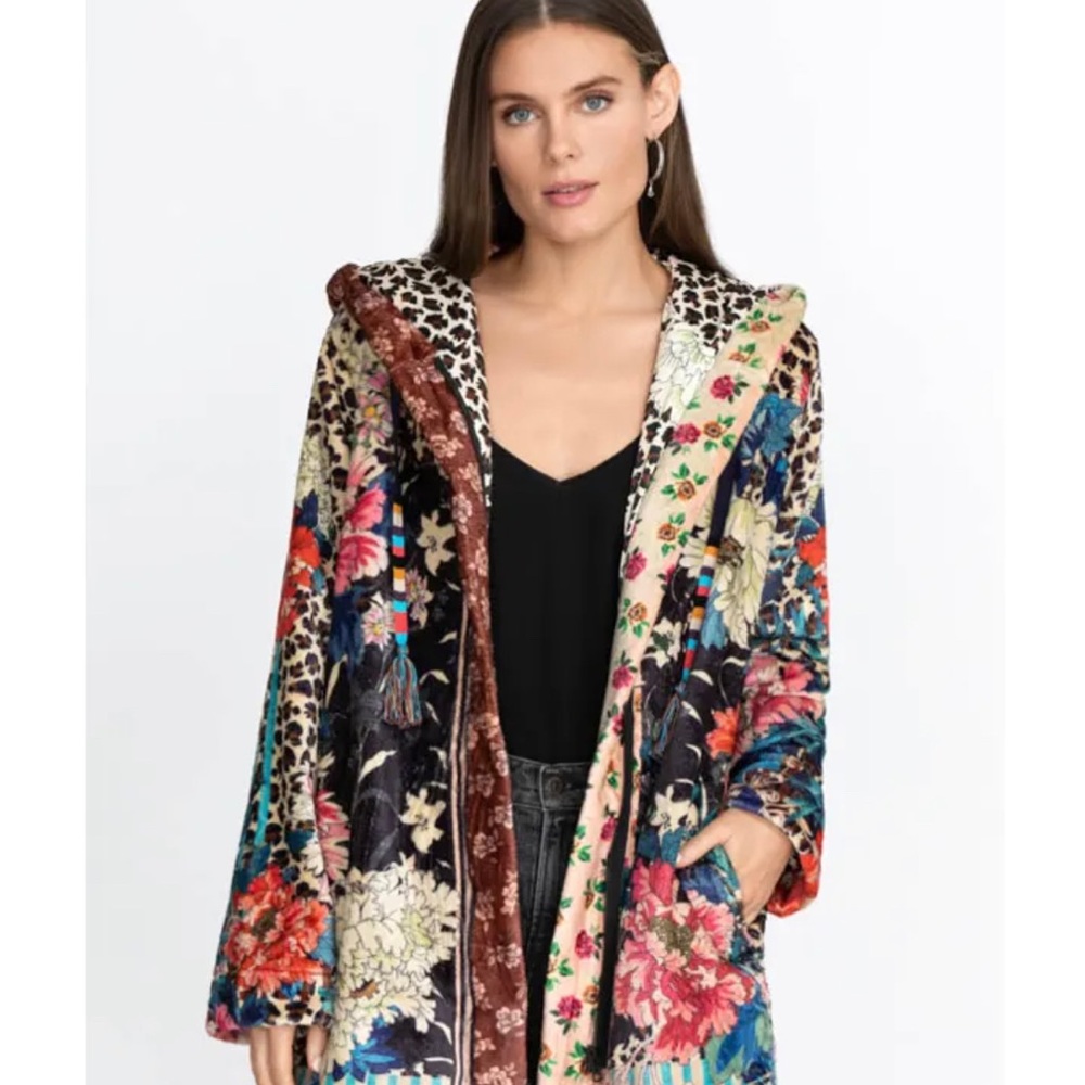 Johnny was hooded Sherpa jacket NWT